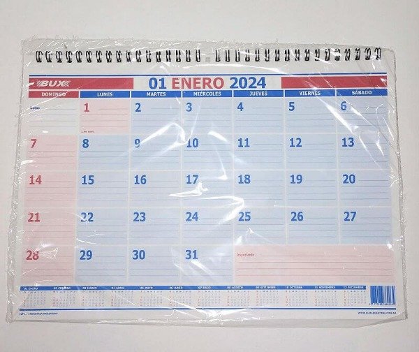 Producto - CALENDARIO PLANNER 2026 MENSUAL C/ESPIRAL 22x32cm