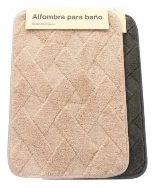 Producto - Alfombra de baño 40x60 Beige con Antideslizante