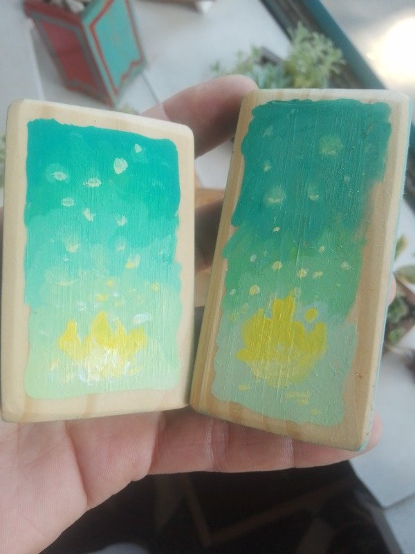 Producto - Fogatas (díptico) - de la serie micropinturas