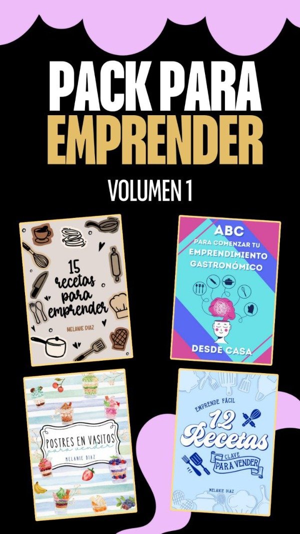 Producto - PACK EMPRENDEDOR Vol.1 / x4 RECETARIOS DIGITALES