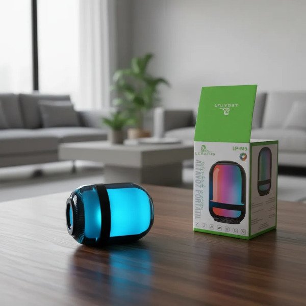 Producto - Parlante Portatil Burbuja LP-M9 LED RGB Sonido y Luz 360 grados - 10