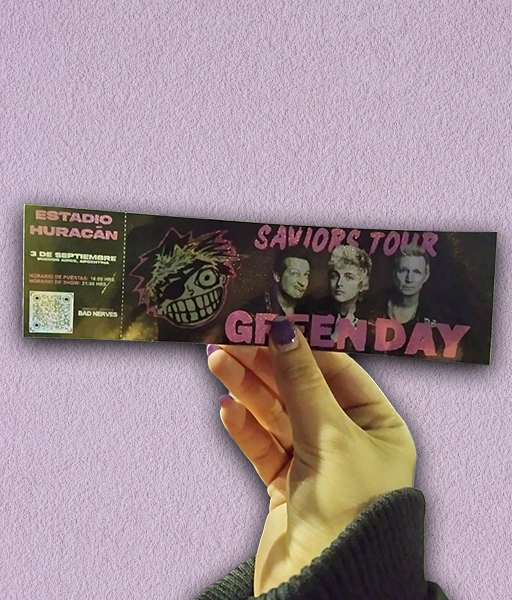 Producto - ENTRADA HOLOGRÁFICA - GREEN DAY - SAVIORS TOUR