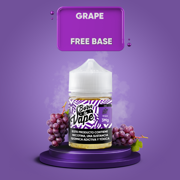 Producto - (FREEBASE) BORN TO VAPE 60ML 3MG - GRAPE