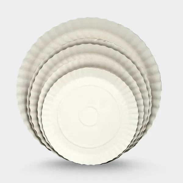 Producto - BANDEJAS REDONDAS CARTULINA SATINADA BLANCA