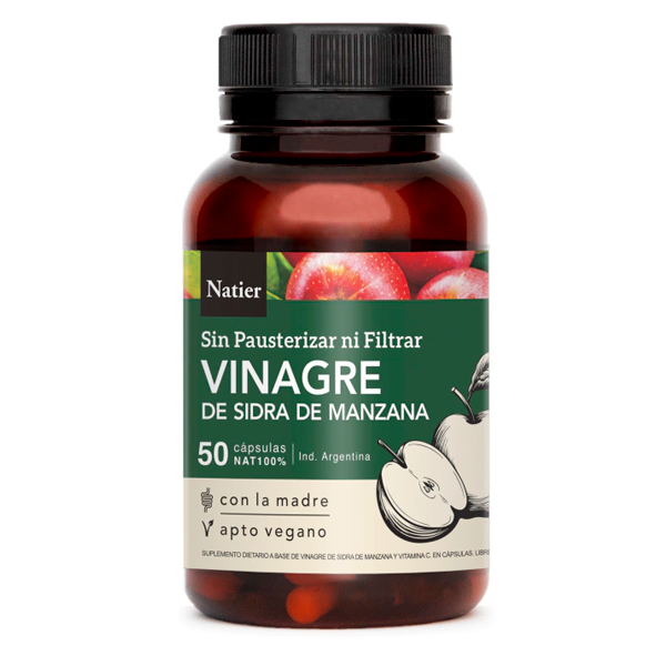 Producto - VINAGRE DE SIDRA DE MANZANA CÁPSULAS X 50 - NATIER