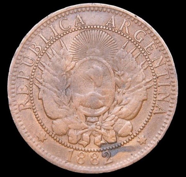 Producto - Argentina 2 centavos año 1882 - 0
