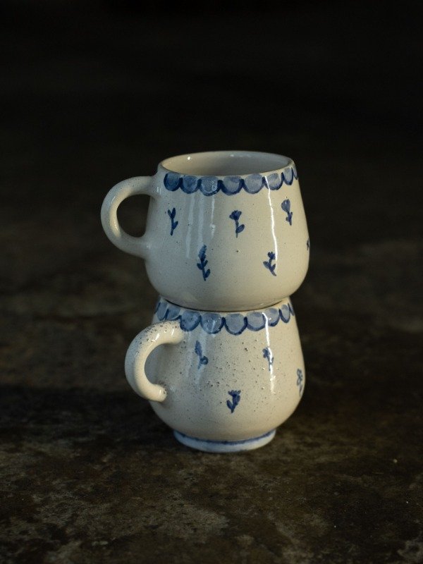 Producto - tazas mantelito azul x2