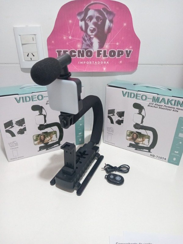 Producto - Soporte estabilizador con micrófono y luz