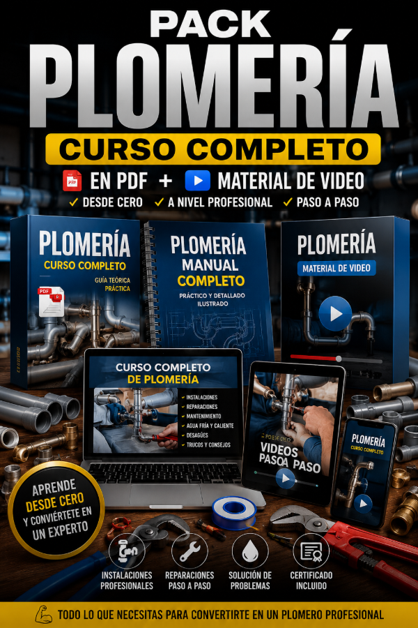 Producto - PACK PLOMERÍA PROFESIONAL CURSO COMPLETO, VIDEOS, MANUALES