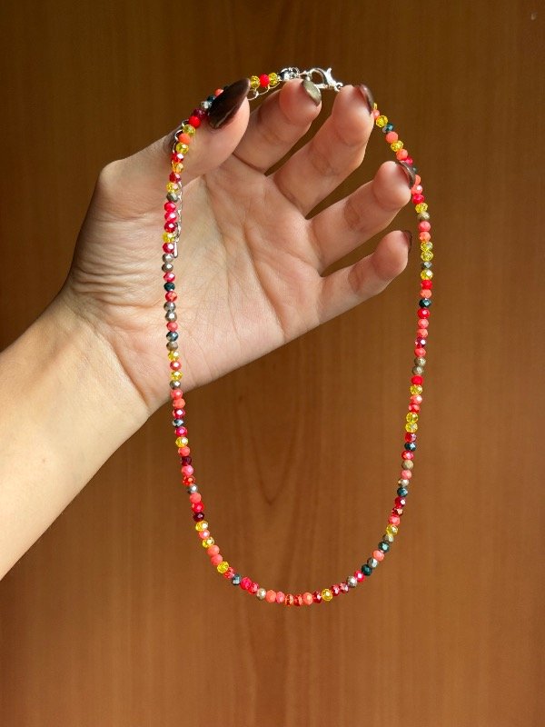 Producto - Collar piedras rojo