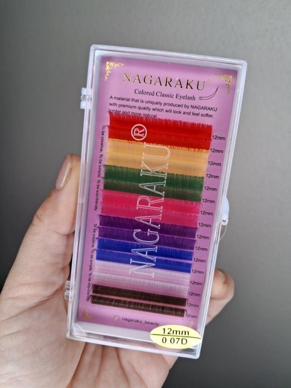 Producto - pestañas de colores, nagaraku