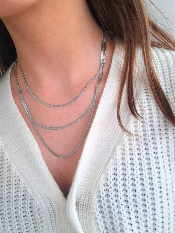 Producto - Collar Triple Colita de Ratón chata
