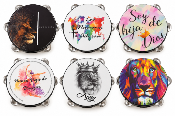 Producto - PROMO x 1  Panderos grandes de 8 pulgadas (20 cm) Solicitar diseños disponibles