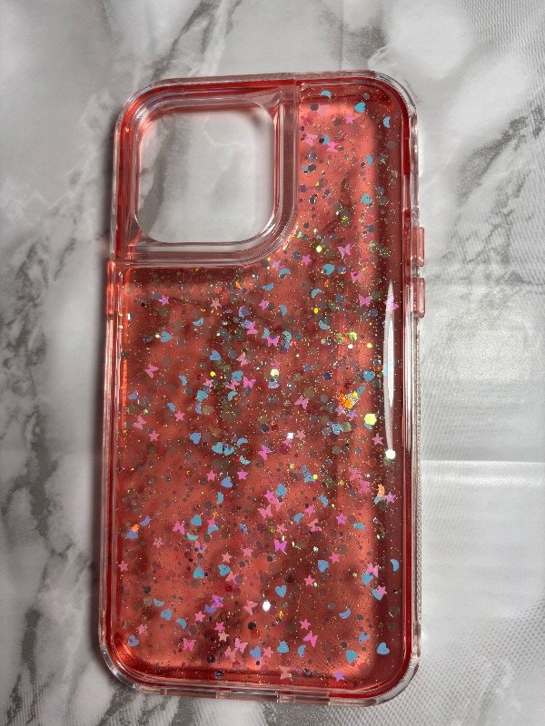 Producto - Case full glitter rosa iph 14 pro max