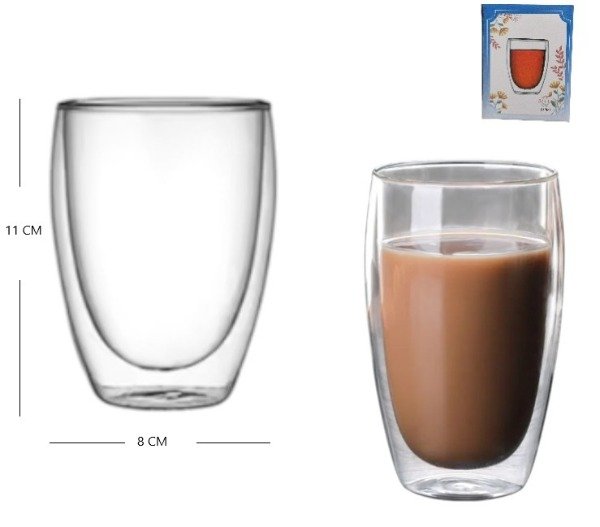 Producto - VASO DE VIDRIO DOBLE CAPA 350ML