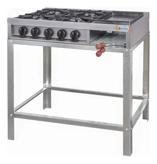 Producto - ANAFE MULTIPLE 4 HORNALLAS  Y PLANCHA C/BASE MULTIGAS