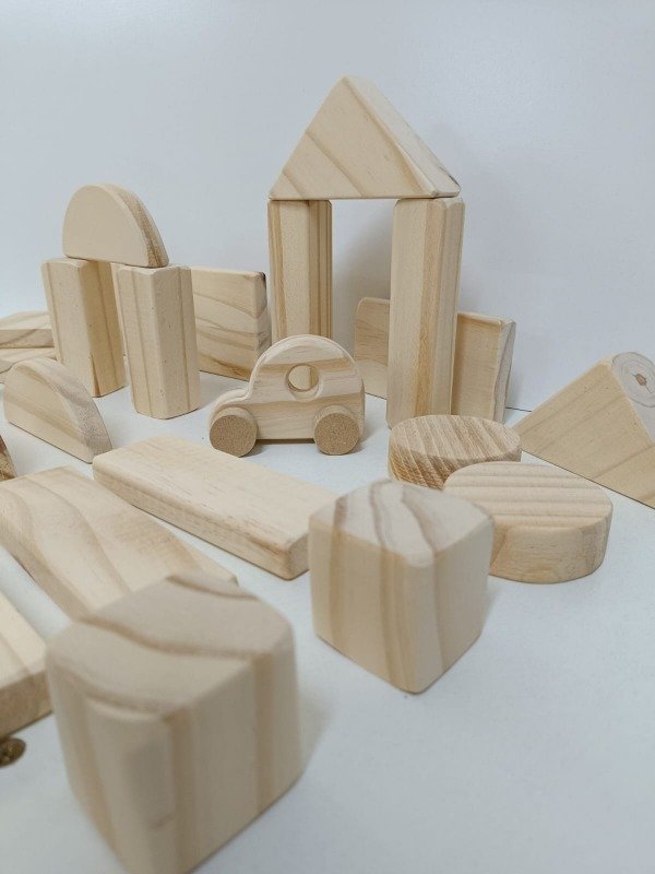 Producto - Bloques al natural x25 (con autito)