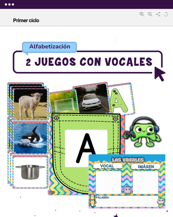 Producto - 2 JUEGOS CON VOCALES