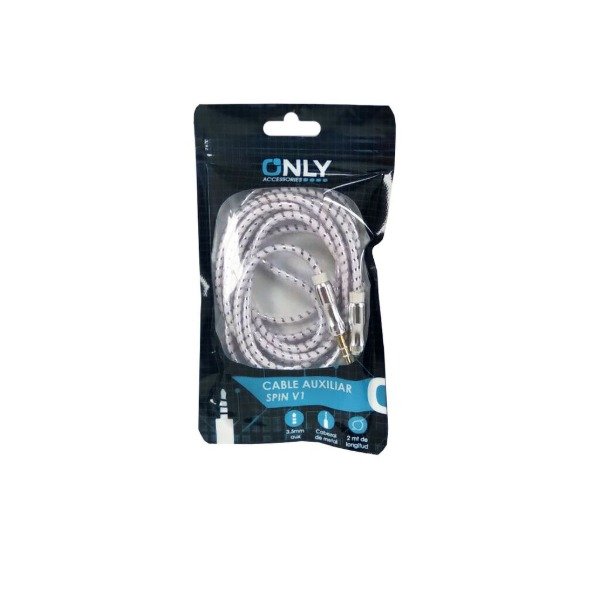 Producto - CABLE AUX 3,5 MOD75  2 METROS  METAL  COLORES