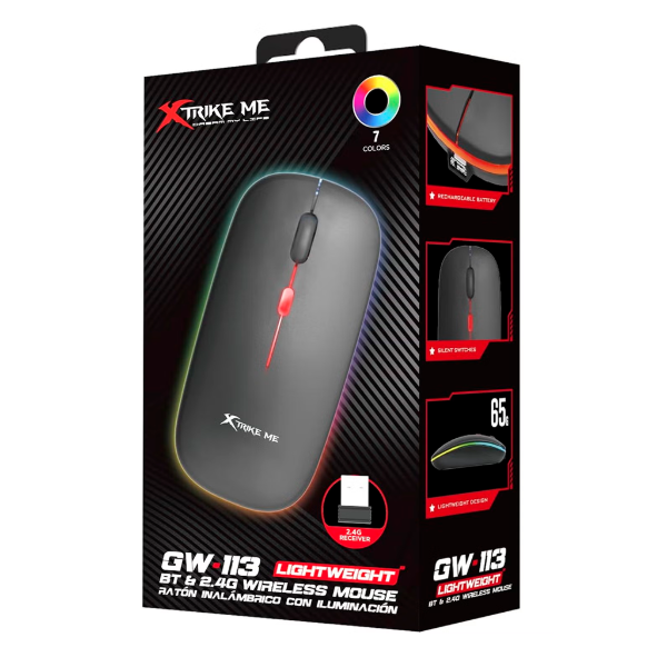 Producto - Mouse XTRIKE-ME GW -116 GY 2.4G Wireless - 4