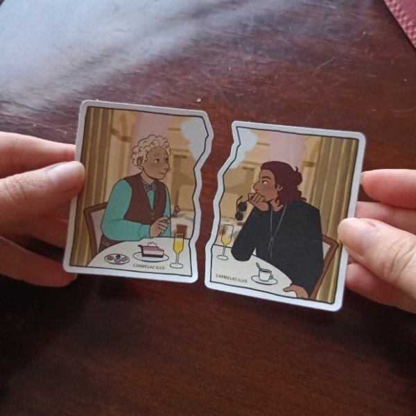 Producto - Sticker vinilo x2 - Good Omens - 0