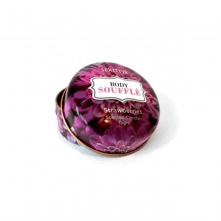 Producto - Vela Perfumada de Masajes Frutilla Body Soufflé 15gr Sexitive