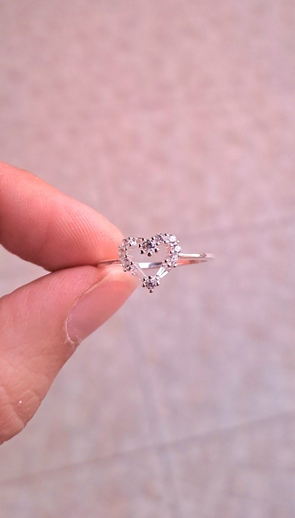 Producto - Anillo de Plata Corazon con Cubics