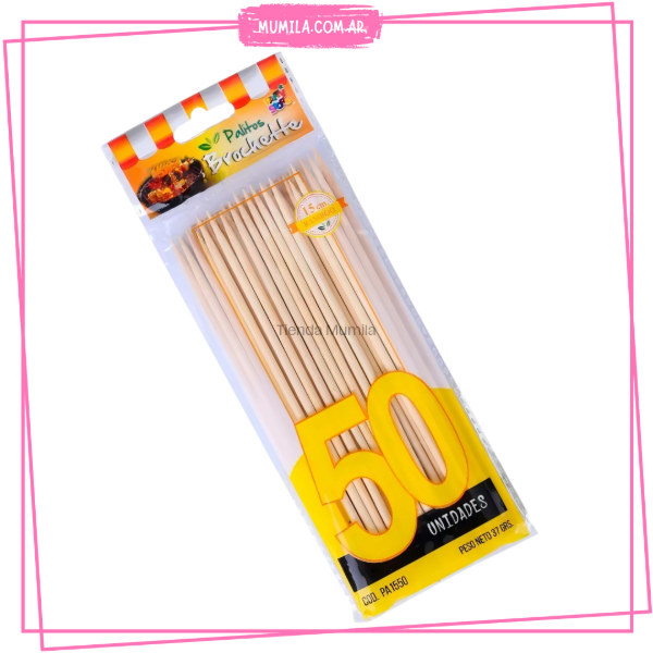 Producto - Palitos de brochette 15cm x50unidades