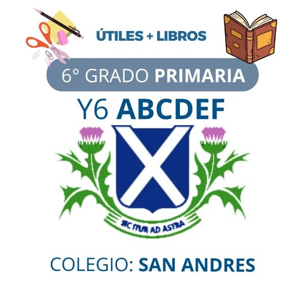Producto - Caja Escolar - Colegio SAN ANDRÉS - SEXTO AÑO Y6 ABCDEF con libros