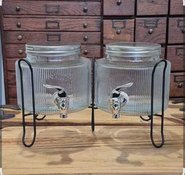 Producto - Dispenser juguera doble de vidrio