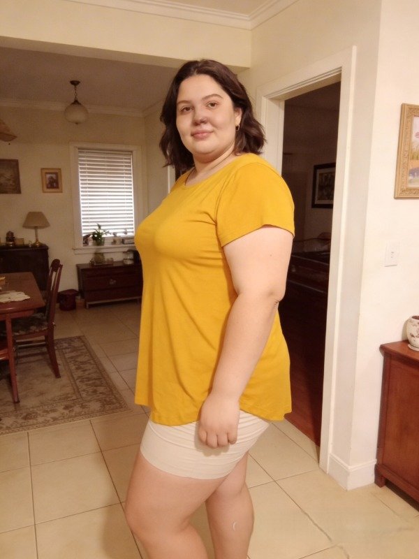 Producto - Remera Dama Basica MOSTAZA