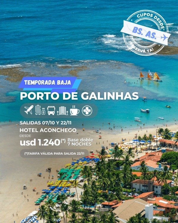 Producto - PORTO DE GALINHAS EN OCTUBRE Y NOVIEMBRE