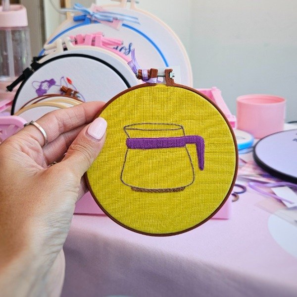 Producto - Bordado Cafetera Vintage