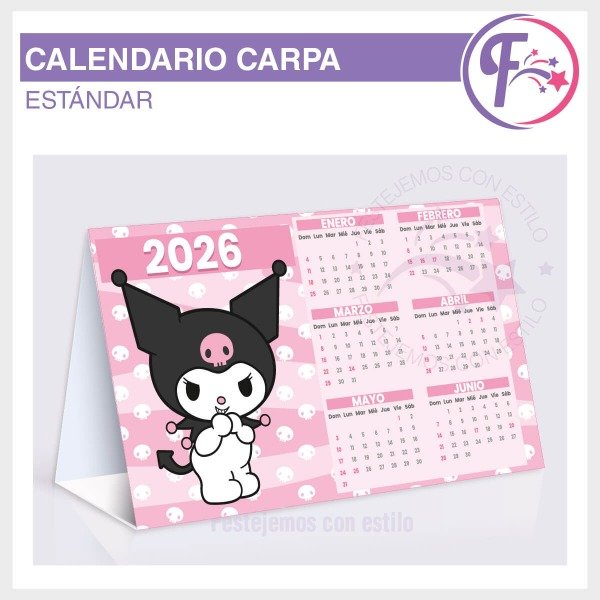 Producto - Kuromi Calendario Carpa Imprimible