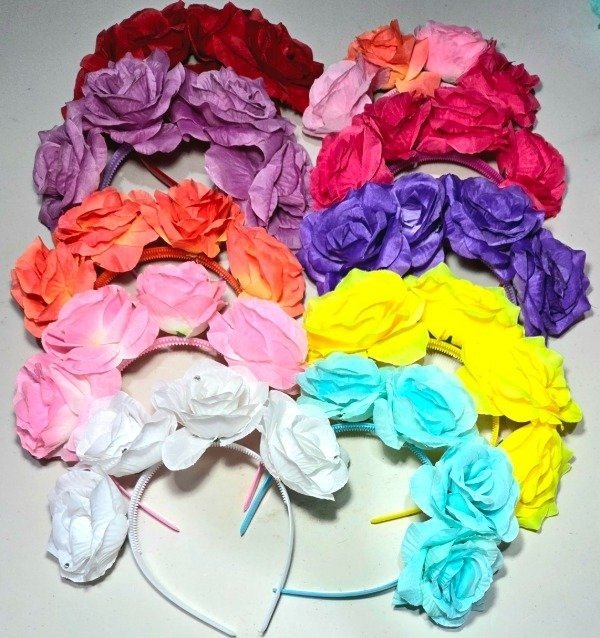 Producto - Combo vinchas con flores x6