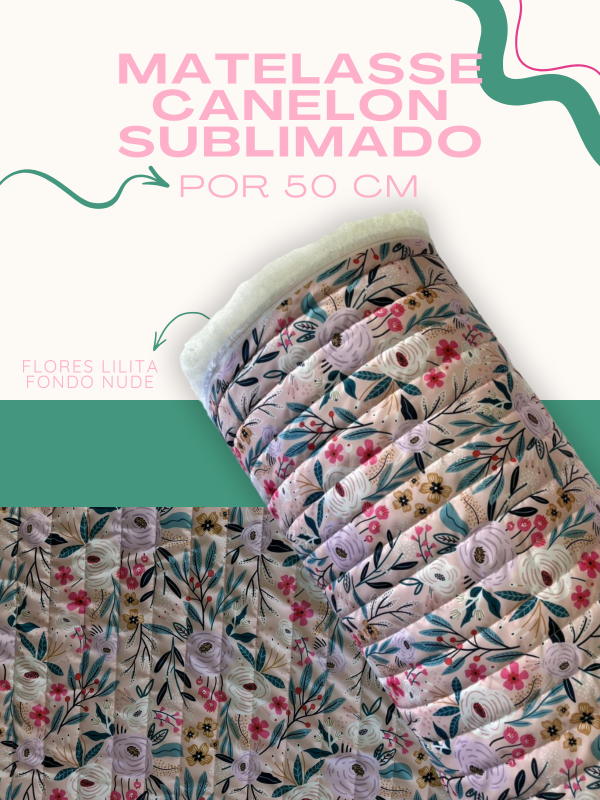 Producto - CANELON - FLORES LILITAS FONDO NUDE X 50 CM