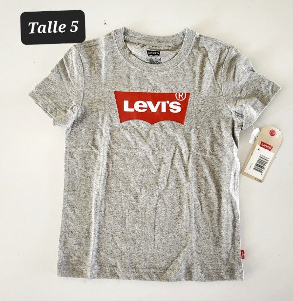 Producto - Remera manga corta levis talle 5 gris