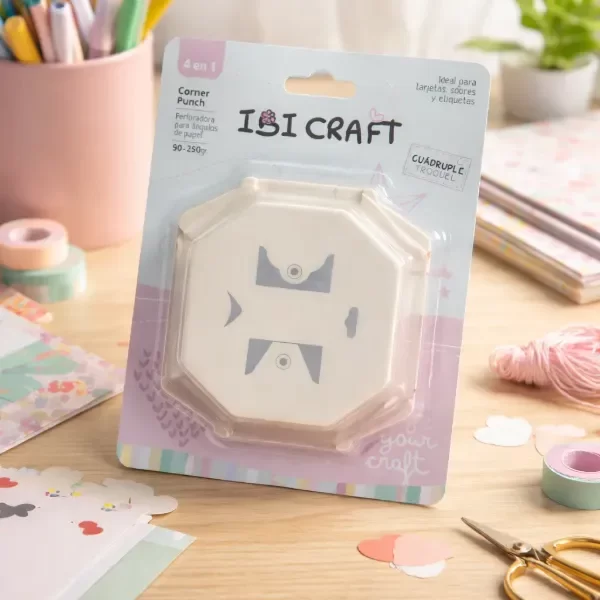 Producto - Sacabocado Tag Esquinero Blister Multiple 4 En 1 Ibi Craft