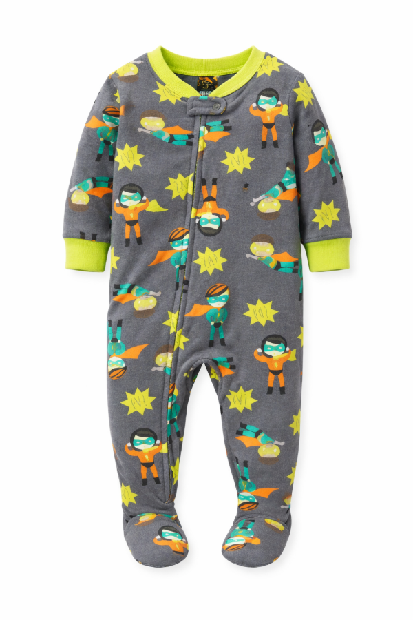 Producto - Enterito Micropolar Bebe Gris Superheroes