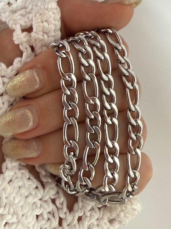 Producto - C431 Cadena plana eslabón 3x1 grosor 1.6/ 2 medidas de largo acero quirúrgico