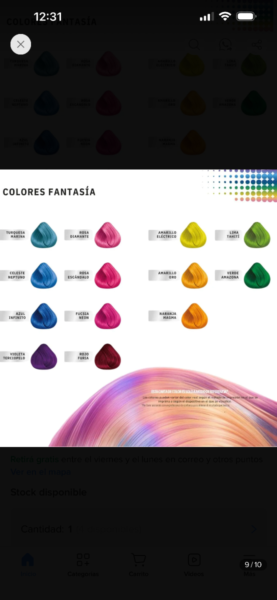 Producto - Color fantasía