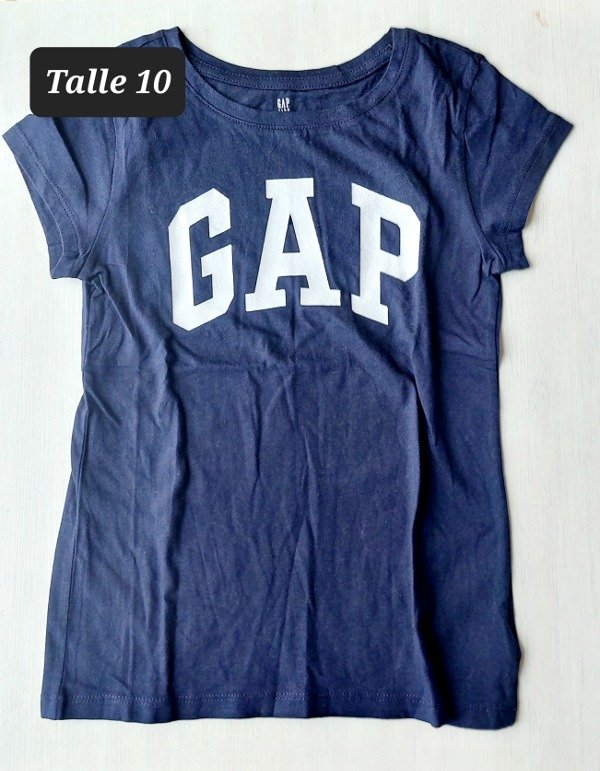 Remera manga corta gap talle 10 azul