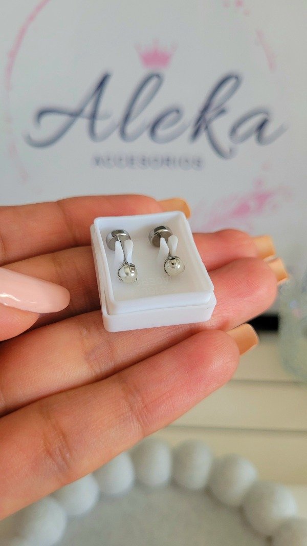 Producto - Abridores perlas engarzadas chicas de acero quirúrgico