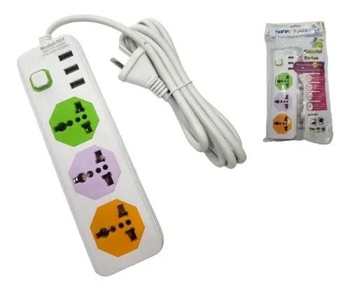 Producto - Zapatilla Enchufe Eléctrica Universal Varias Tomas Con Usb