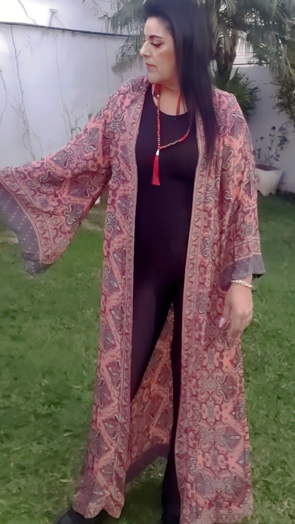 Producto - KIMONO LARGO SALMÓN