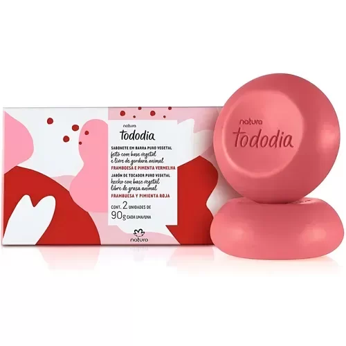 Producto - Caja de Jabones x2 "Frambuesa y Pimienta Roja" - Tododia Natura