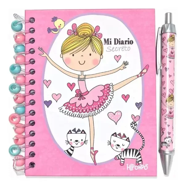 Producto - Diario intimo con candado y lapicera. Tapa dura. Tamaño hoja: 11cm x 8cm - 3