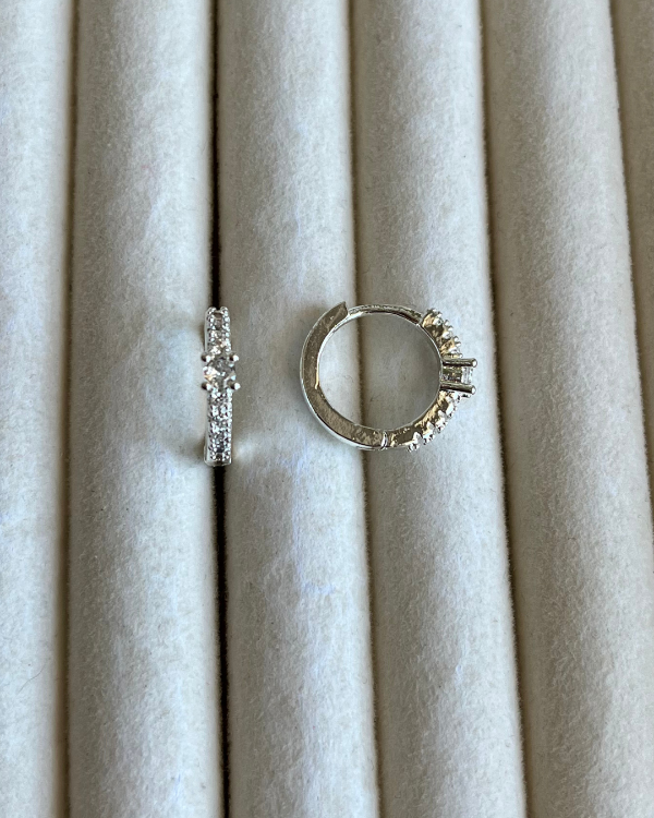Producto - Argollas terminadas en brillantes de acero blanco 2.5mm 1.5cmd