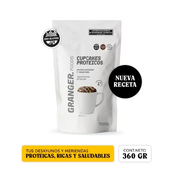 Producto - CUPCAKES PROTEICOS 360 GRS. - GRANGER - CHOCOLATE - 0