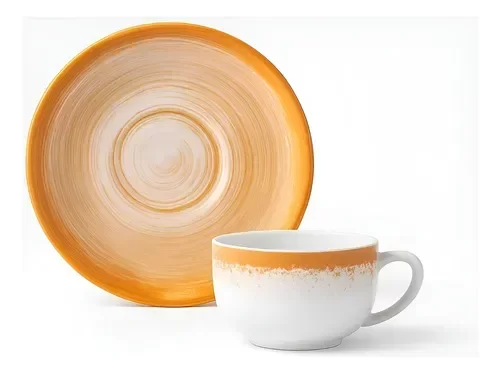 Producto - ESFERA TAZA CAFE C/PLATO MOSTAZA SCHMIDT